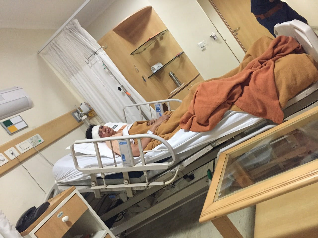 Divya recovering in hospital after the 2015 accident