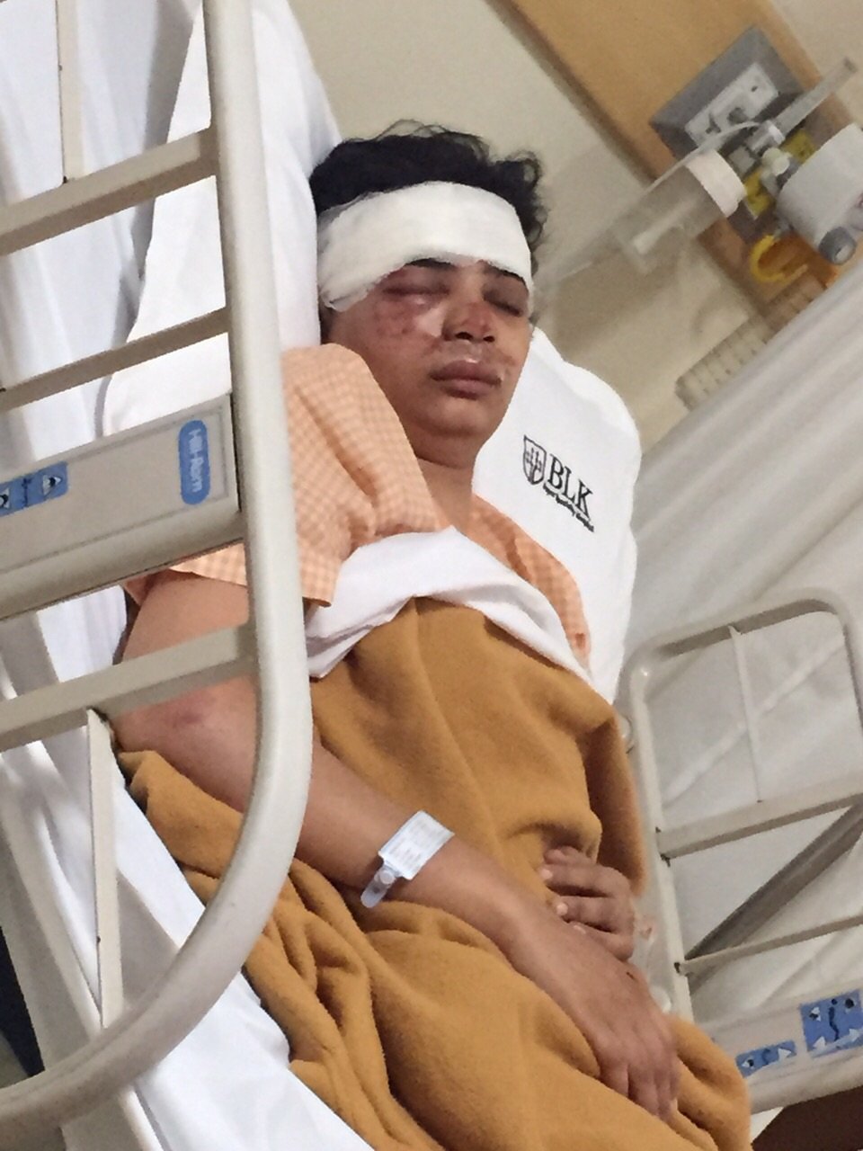 Divya during her 2015 hospital recovery
