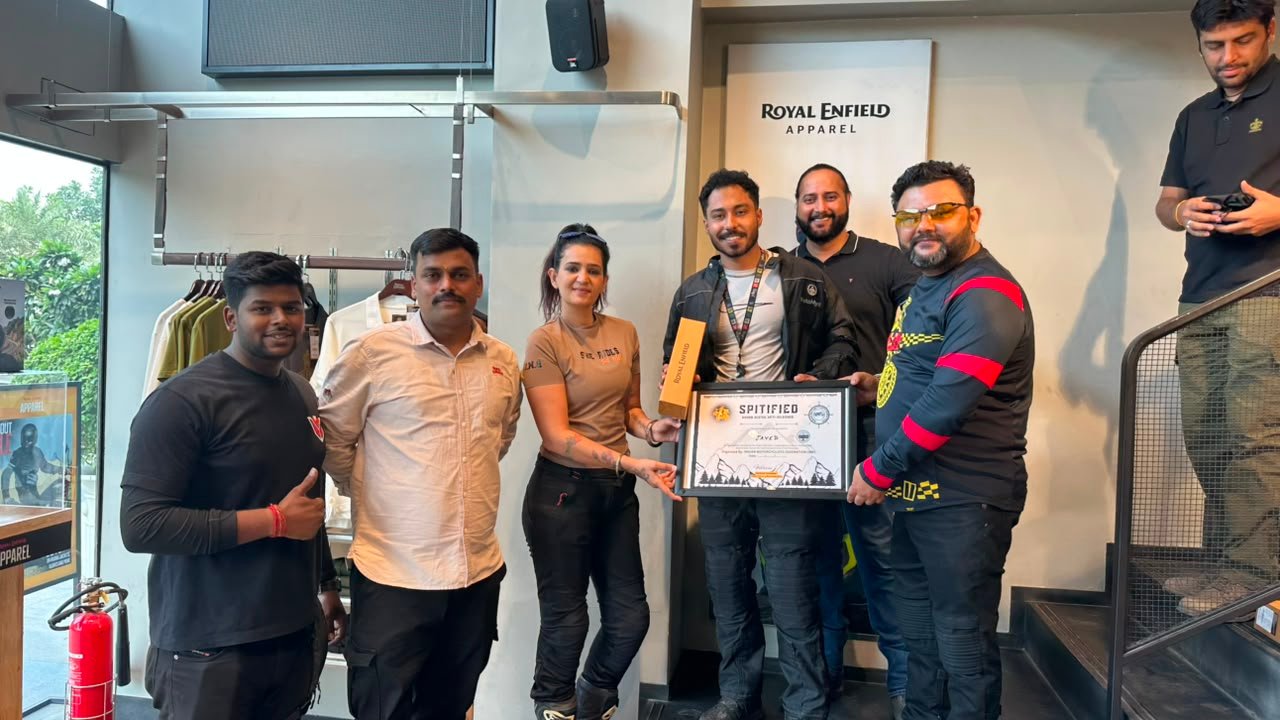 Divya with members of the riding community