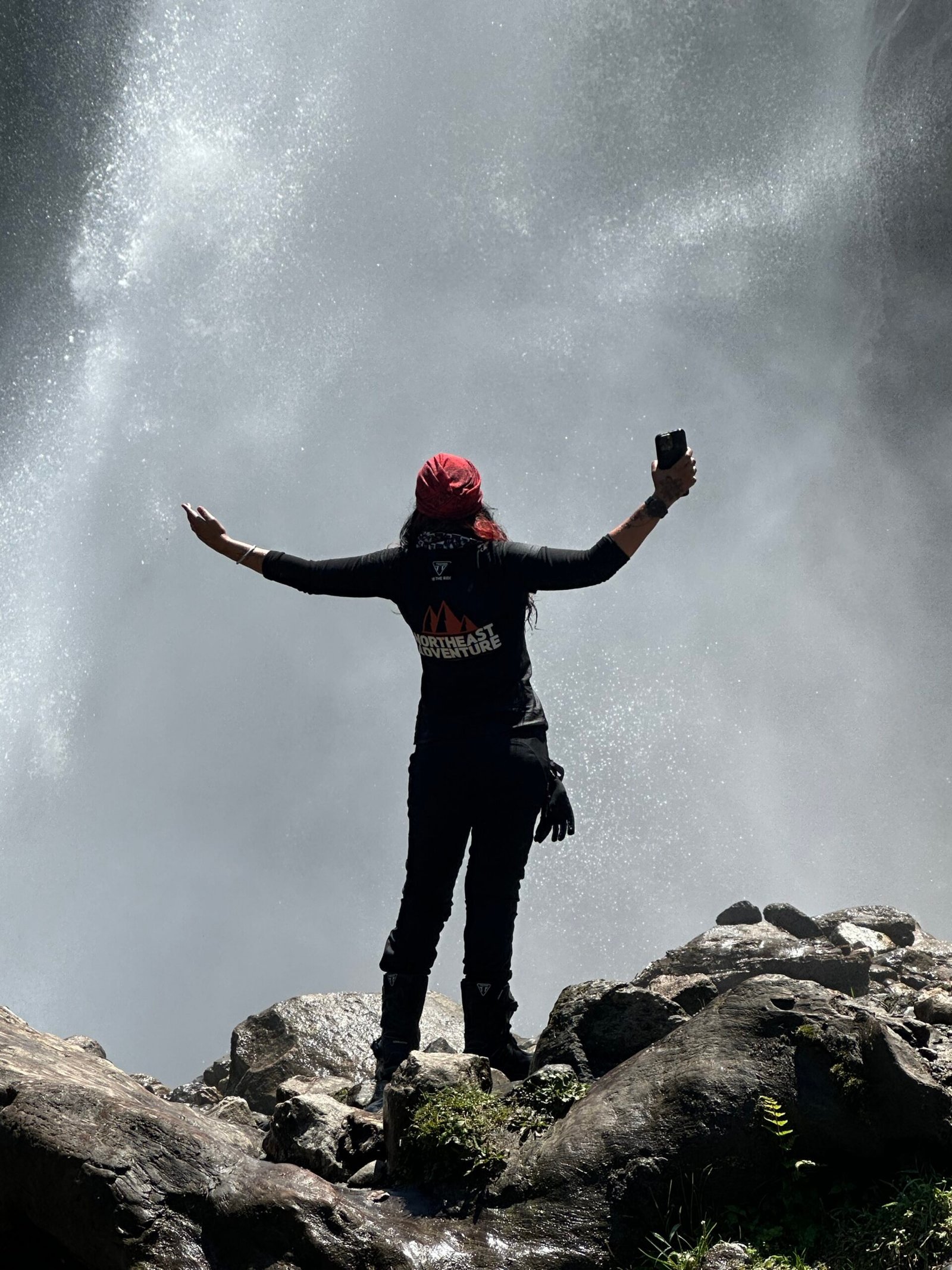 Divya at a mountain summit